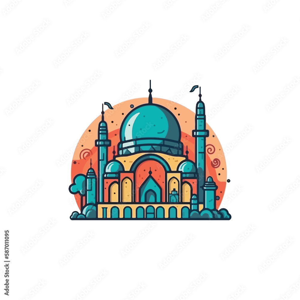 mosque logo vector, mosque symbol