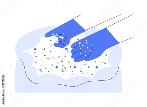 Shredding waste abstract concept vector illustration.