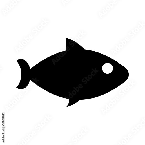 Fish silhouette icon. Fish dish. Vector.