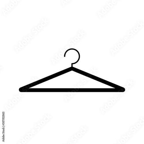 Clothes hanger icon. Laundry drying icon. Vector.
