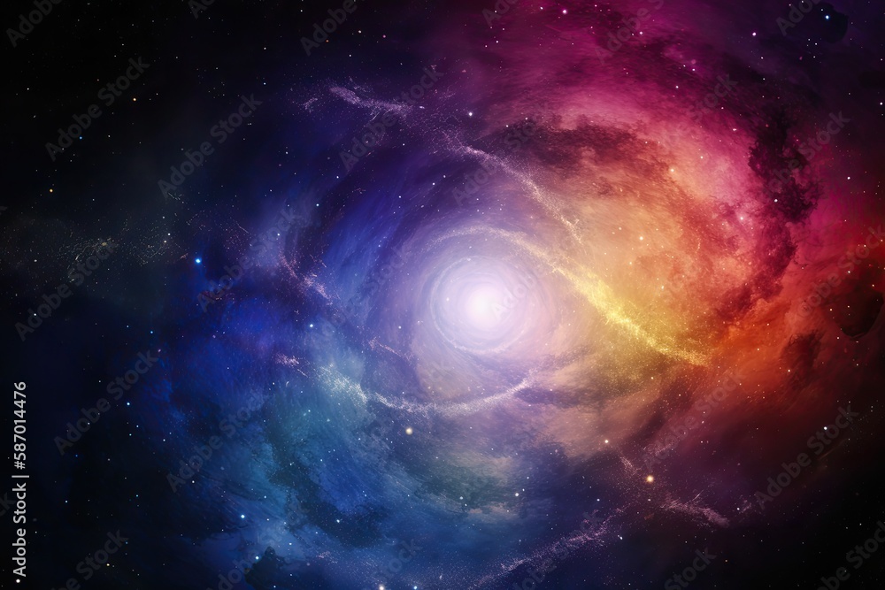 abstract background image that captures the essence of the cosmos, with stars, galaxies, and nebulae Generative AI