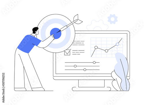 Lead scoring abstract concept vector illustration.