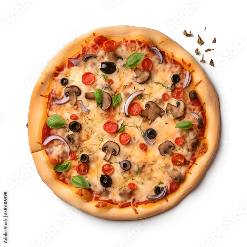 une pizza, généré par IA