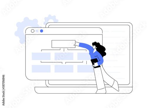 Enterprise architecture abstract concept vector illustration.