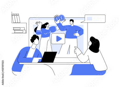 Visual storytelling abstract concept vector illustration.
