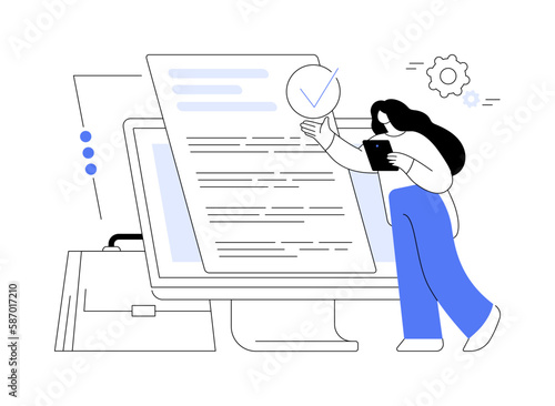 Business rule abstract concept vector illustration.
