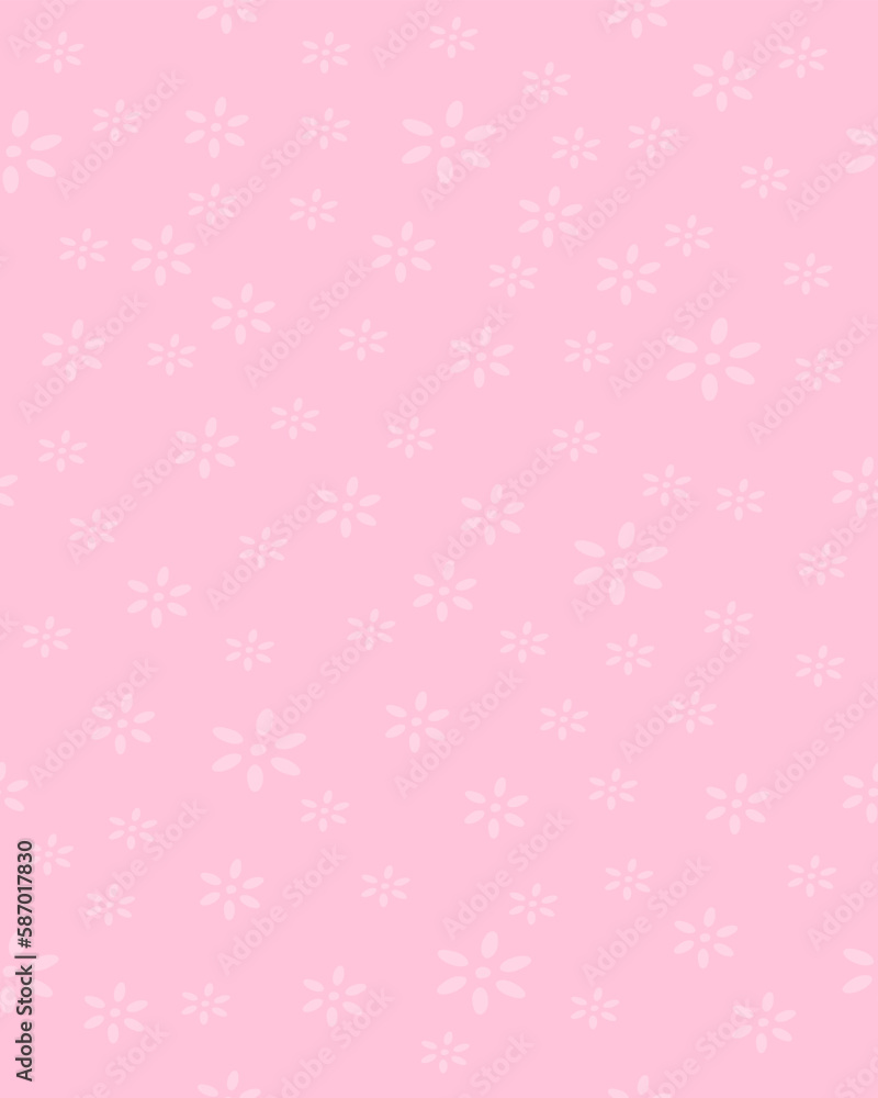 small white flowers seamless pattern vector illustration on pink background. Abstract background small white flowers seamless pattern vector illustration on pink background. Abstract background