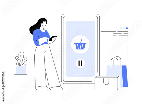 Order on hold abstract concept vector illustration.