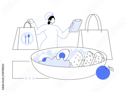 Meal prep service abstract concept vector illustration.