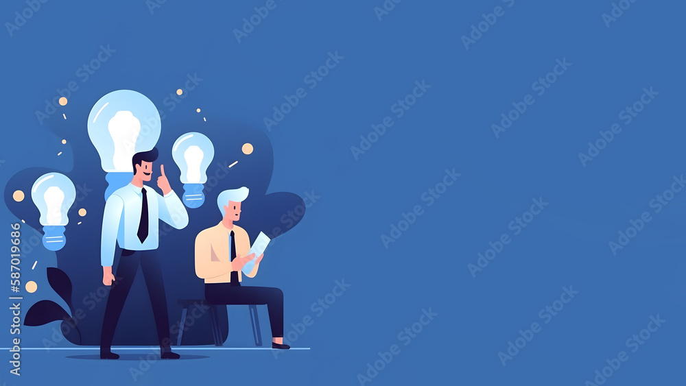 Business innovation and teamwork flat digital render Business innovation and teamwork flat digital render