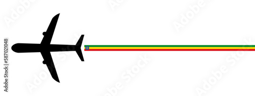 ethiopia plane icon vector illustration. isolated on white background