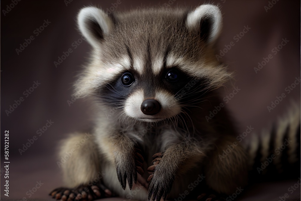 portrait of a raccoon, generative ai