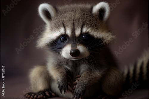 portrait of a raccoon, generative ai