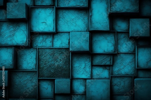 Blue Wallpaper Background with abstract blue squares photo