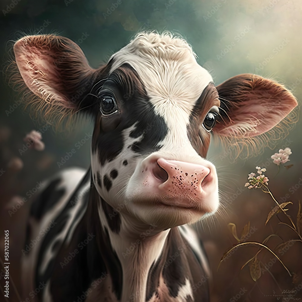 nice close up of a cute cow
