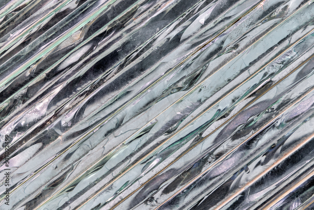 Fototapeta premium superimposed layers of glass viewed from the edge