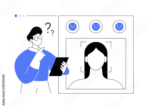 Emotion detection abstract concept vector illustration.