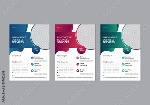 modern trend professional business flyer design corporate vector file