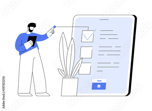 Electronic voting abstract concept vector illustration.