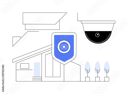Video surveillance abstract concept vector illustration.