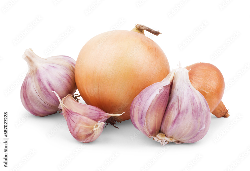 Onions isolated with clipping path