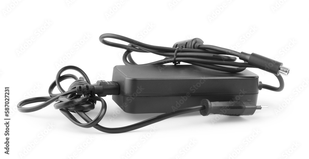 Power adpator for laptop with isolated background Power adpator for laptop with isolated background