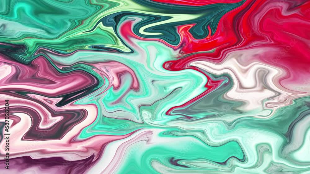 4K Video. Very nice abstract colorful design swirl acrylic background video. Green red abstract liquid, fluid art. Green and red color abstract background. Gradient loop animation. 4K Video. Very nice abstract colorful design swirl acrylic background video. Green red abstract liquid, fluid art. Green and red color abstract background. Gradient loop animation.