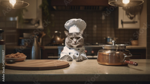 cat chef  kitten  pet  generative ai