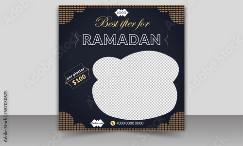  Ramadan special Food sale online promotion special menu design restaurant menu design template