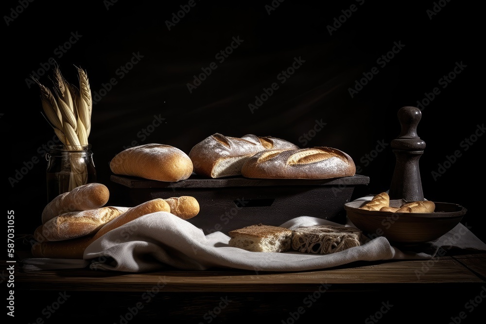 Assortment of Freshly baked bread