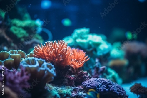 Coral reefs and their importance for marine life  bokeh Generative AI