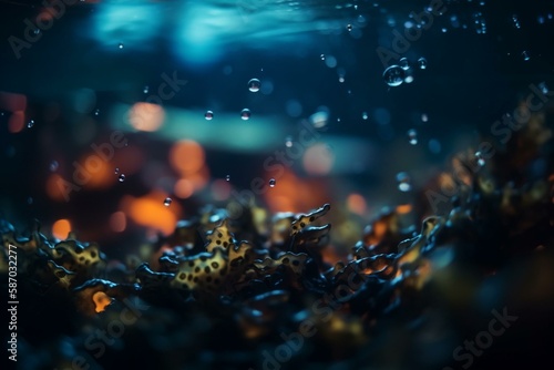 The deep sea and its mysteries, bokeh Generative AI photo