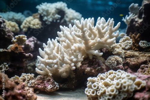 The dangers of coral bleaching and how to prevent it  bokeh Generative AI
