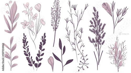 Spring lavender rustic herbs 