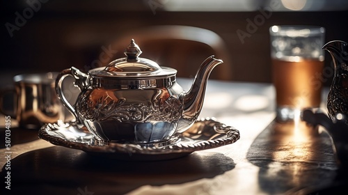 Sterling Silver Tea Cup (Generative AI)