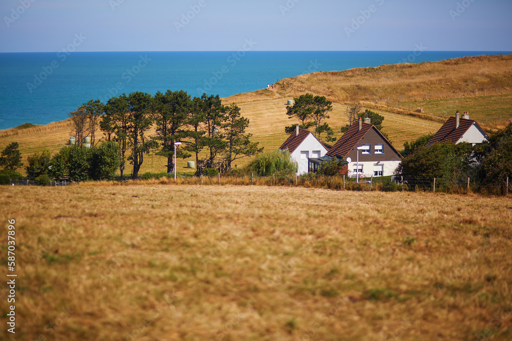 Picturesque panoramic landscape of Sainte-Marguerite sur Mer, Normandy, France