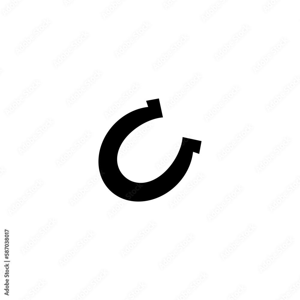 Horseshoe icon. Simple style horse isolated on white background Horseshoe icon. Simple style horse isolated on white background