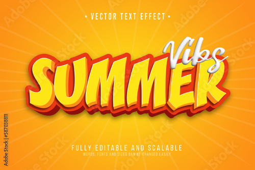 Summer 3d text effect A bright yellow and orange background with the word summer in the middle