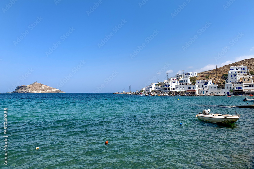 Small port and village of Panormos in the island of Tinos, Dodecanese islands, Greece
