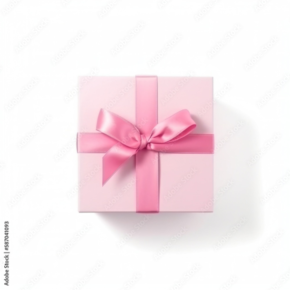 pink gift box isolated on white background pink gift box isolated on white background