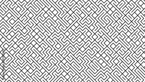 Pattern Abstract vector background design with maze isolated mosaic texture. 