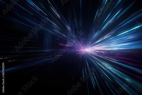  a black background with blue and purple lights and a black background with white and blue lights and a black background with blue and purple lights. generative ai