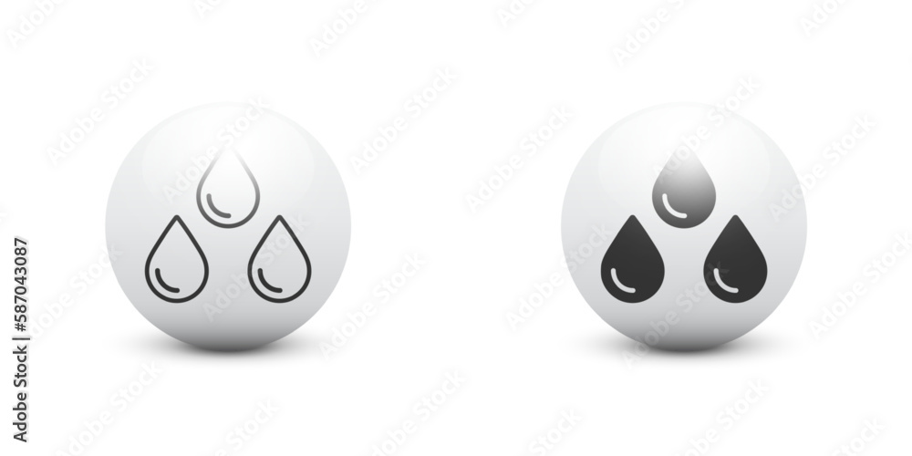 Water drop icon. Rain symbol. Oil, or blood drops. Vector illustration. Water drop icon. Rain symbol. Oil, or blood drops. Vector illustration.