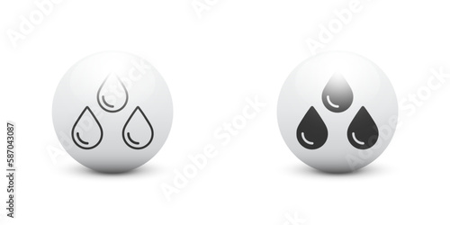 Water drop icon. Rain symbol. Oil, or blood drops. Vector illustration.