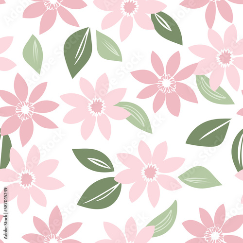 A gentle  soft floral pattern in muted pastel colors. Perfect for adding a subtle touch of beauty to any design project.