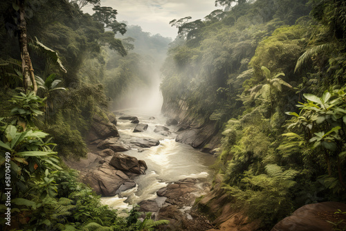waterfall in the jungle © Peter