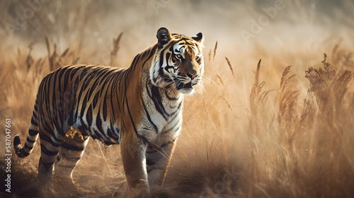 Tiger in Savanna