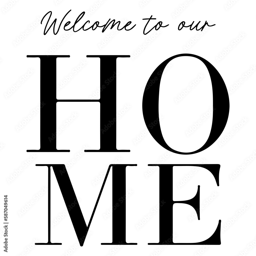 Welcome to Our Home SVG, Heart svg, welcome sign svg, door sign svg ...