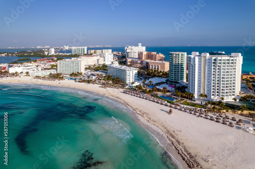 Mexico Cancun, beautiful Caribbean coast, top view. © ArturSniezhyn
