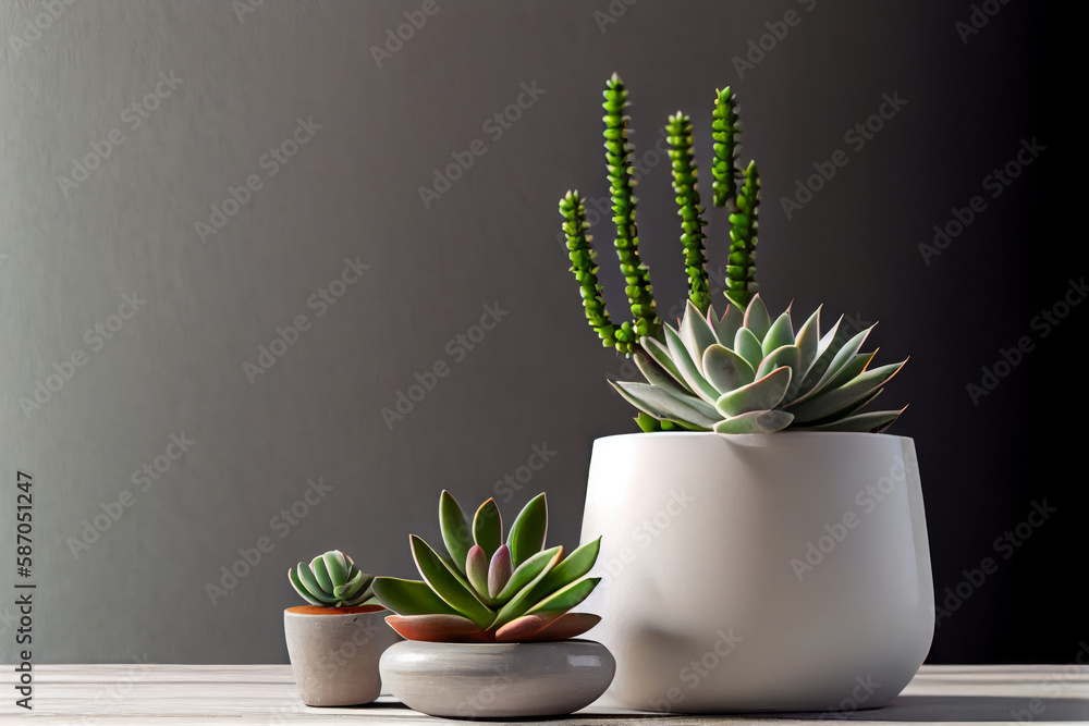 a pot of green succulents with a solid background material a pot of green succulents with a solid background material